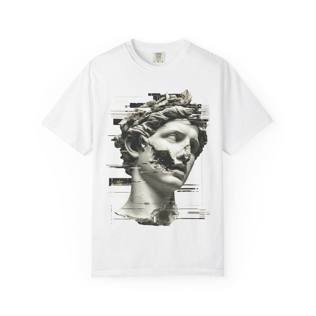 Glitched Decay Statue Mens ATOMYK Short Sleeve Tee