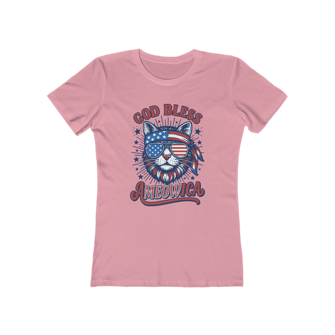 God Bless Ameowica 4th of July Liberty Womens L&