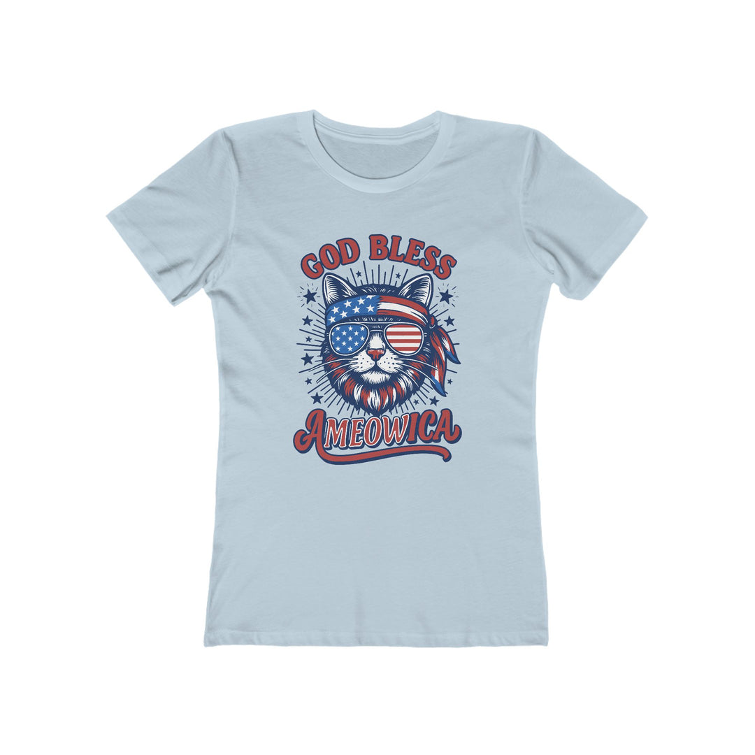 God Bless Ameowica 4th of July Liberty Womens L&