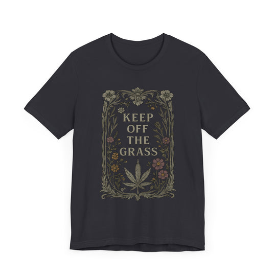 KEEP OFF THE GRASS Vintage Womens L'Atomique Graphic Tee