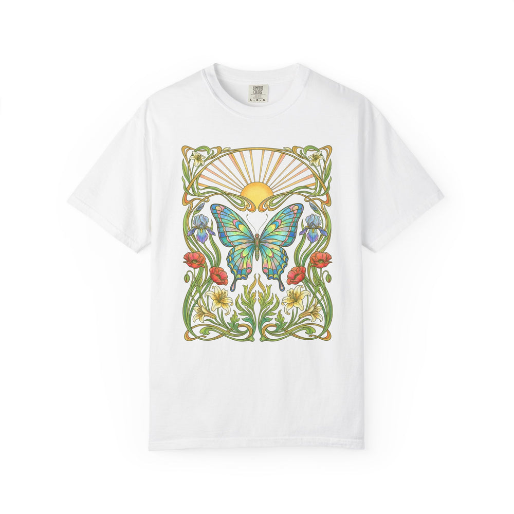 Spring Butterfly Womens L'Atomique Relaxed Fit Comfort Colors Graphic Tee