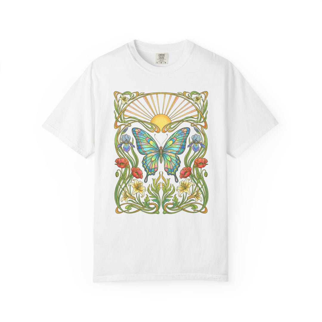 Spring Butterfly Womens L'Atomique Relaxed Fit Comfort Colors Graphic Tee