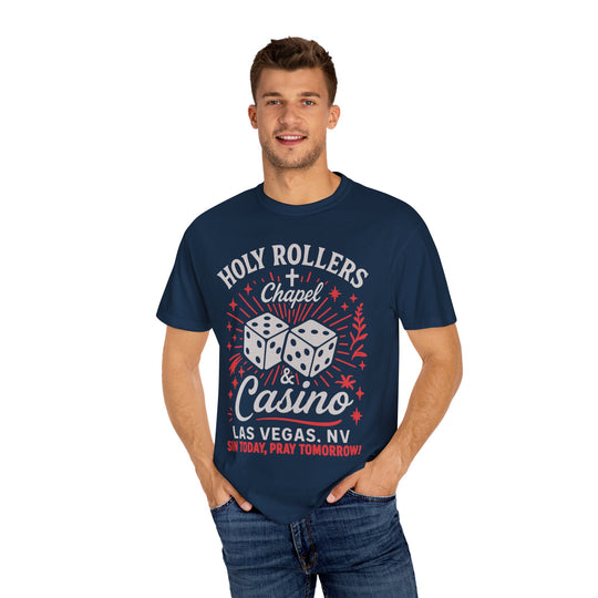 HOLY ROLLERS CASINO Mens WUNDERLAND Short Sleeve Tee
