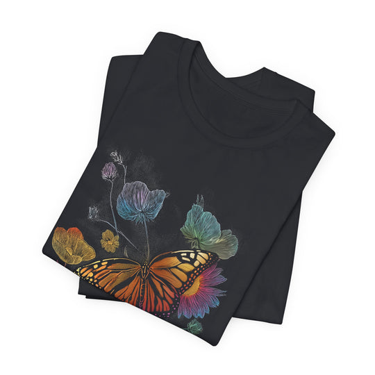 WILDFLOWER BUTTERFLY vintage Womens L&