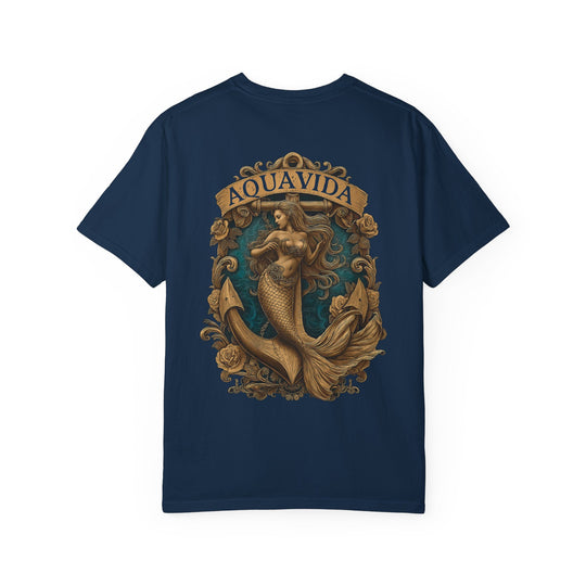 Mermaid Crest Mens AQUA VIDA Short Sleeve Tee