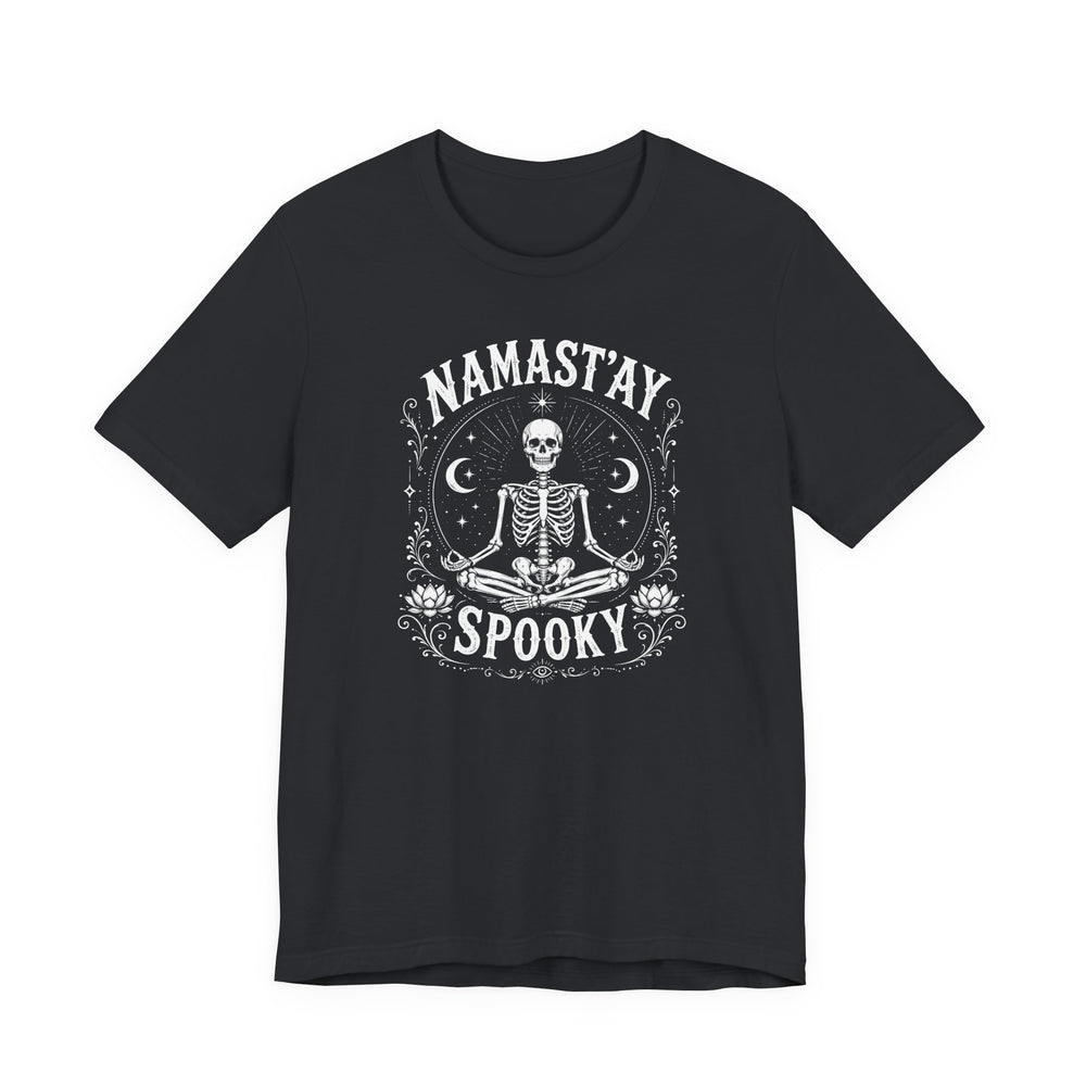 Namast'ay Spooky Tee Skeleton Yoga Women's Halloween Classic Fit Tee