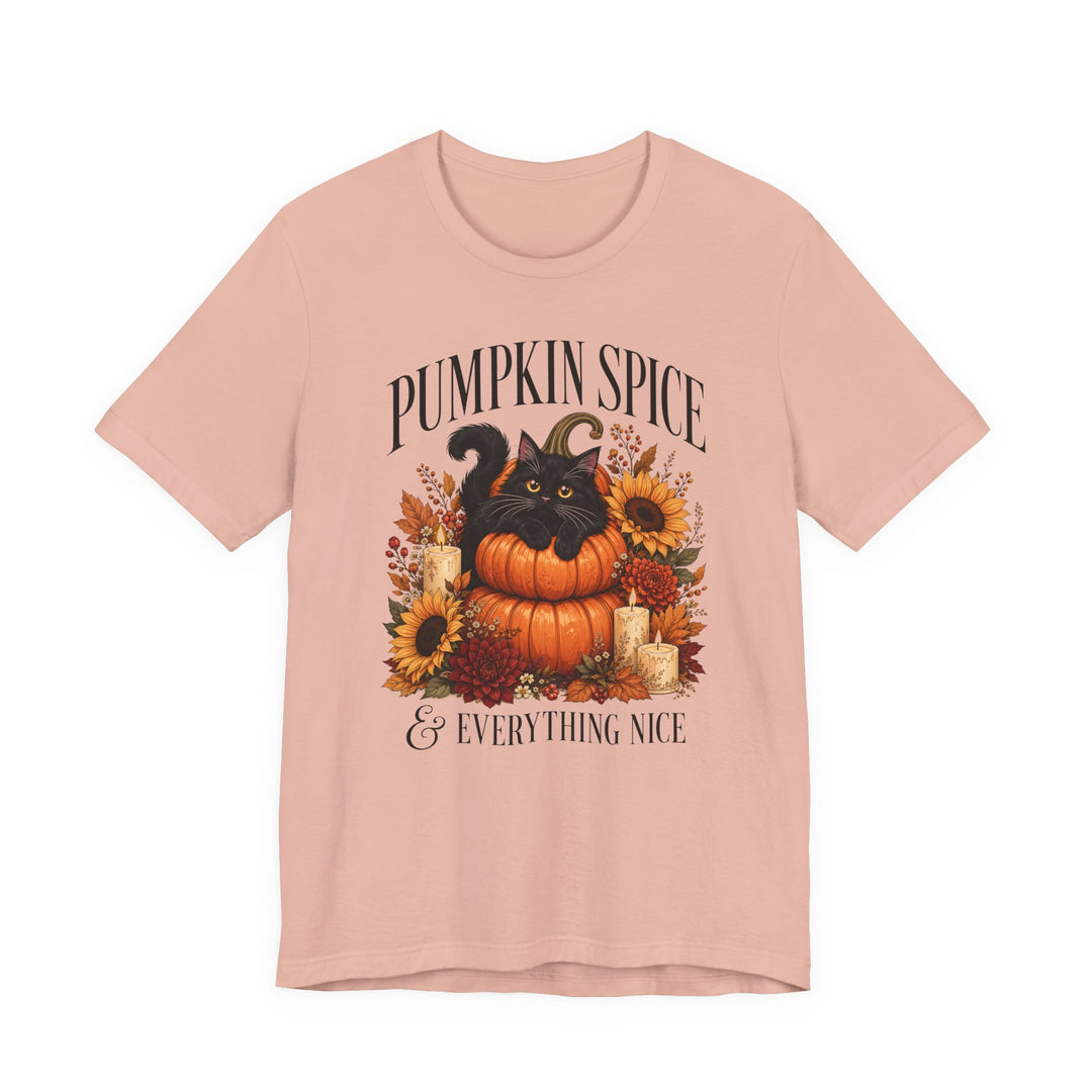Pumpkin Spice &amp; Everything Nice Foral Cat Women&