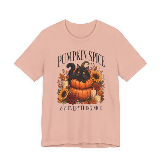 Pumpkin Spice &amp; Everything Nice Foral Cat Women&