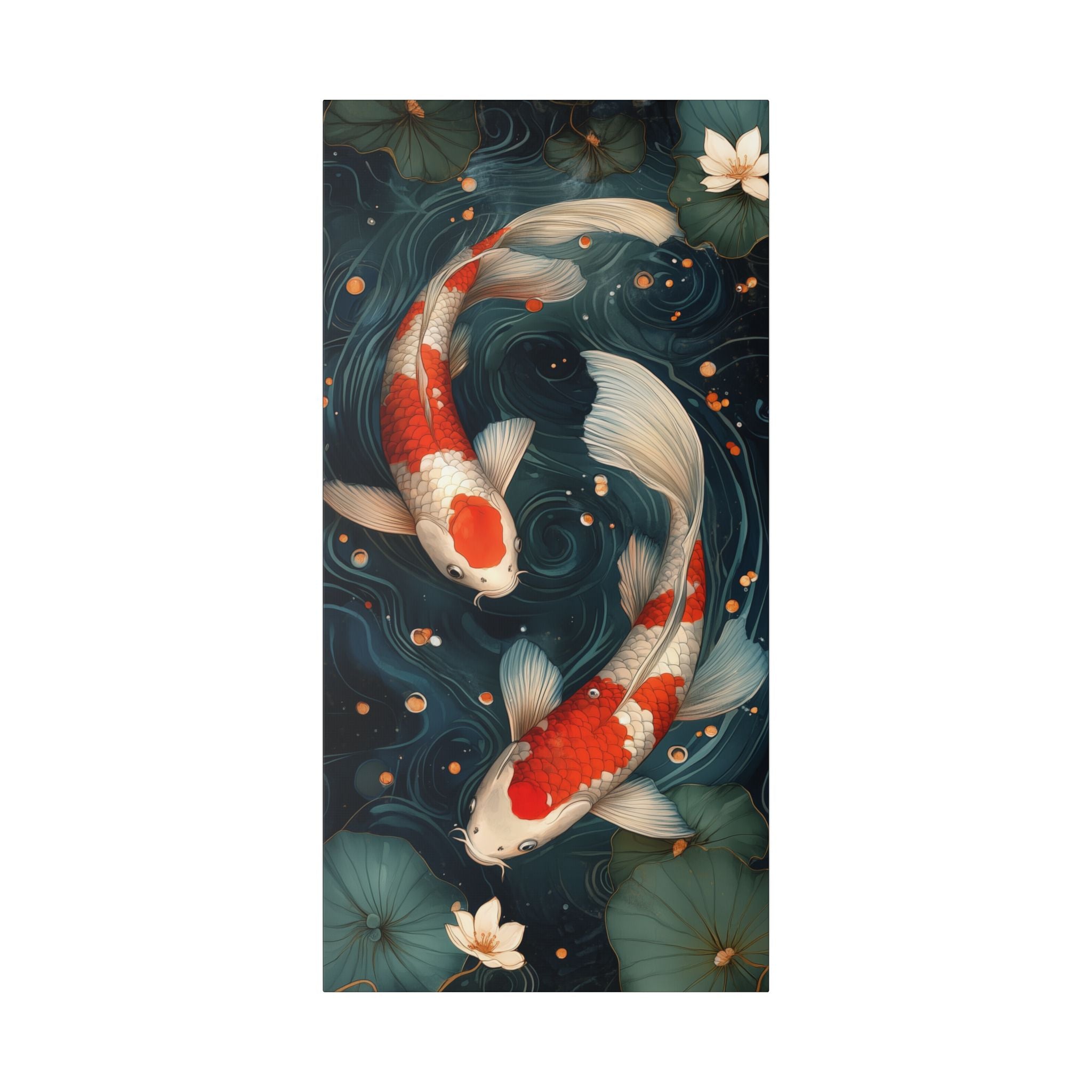 Koi Downstream Canvas Print