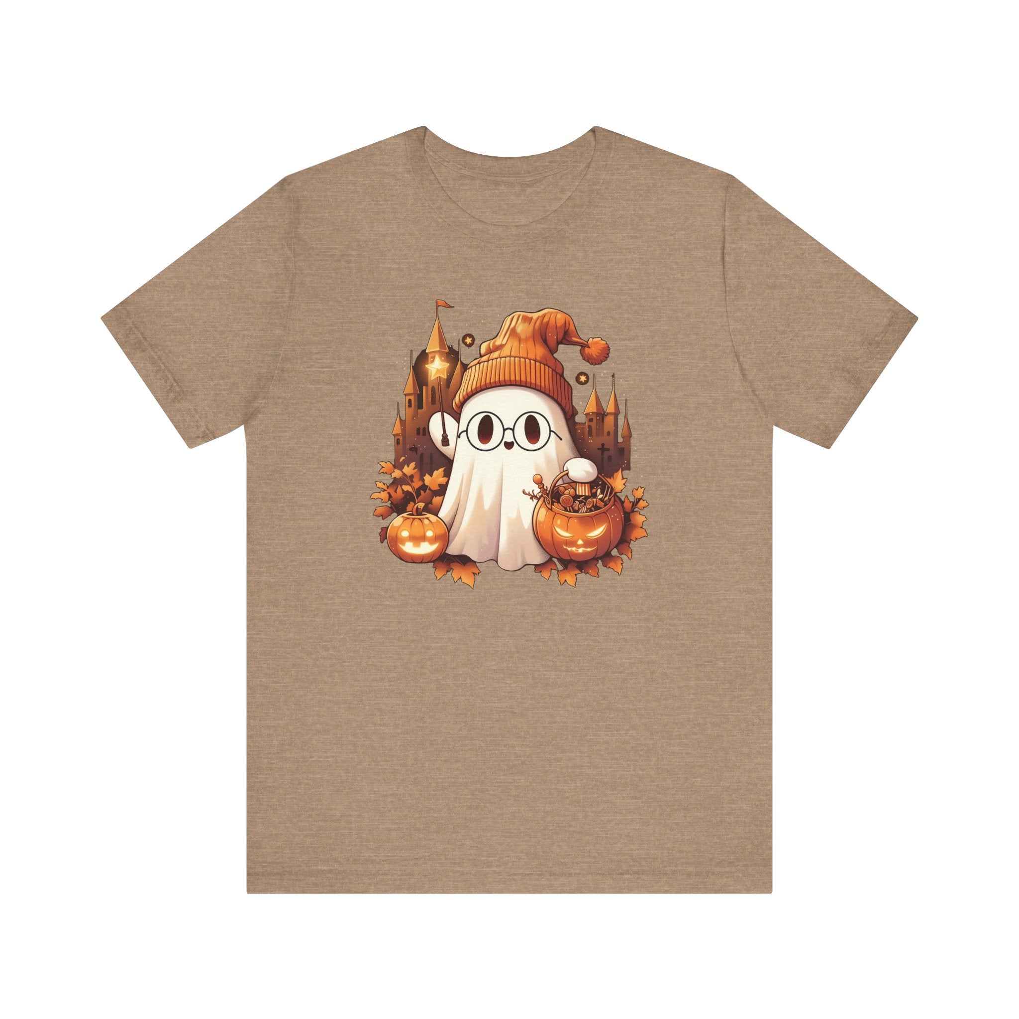 Magic Castle Ghost Womens Halloween Booteek Jersey Short Sleeve Tee