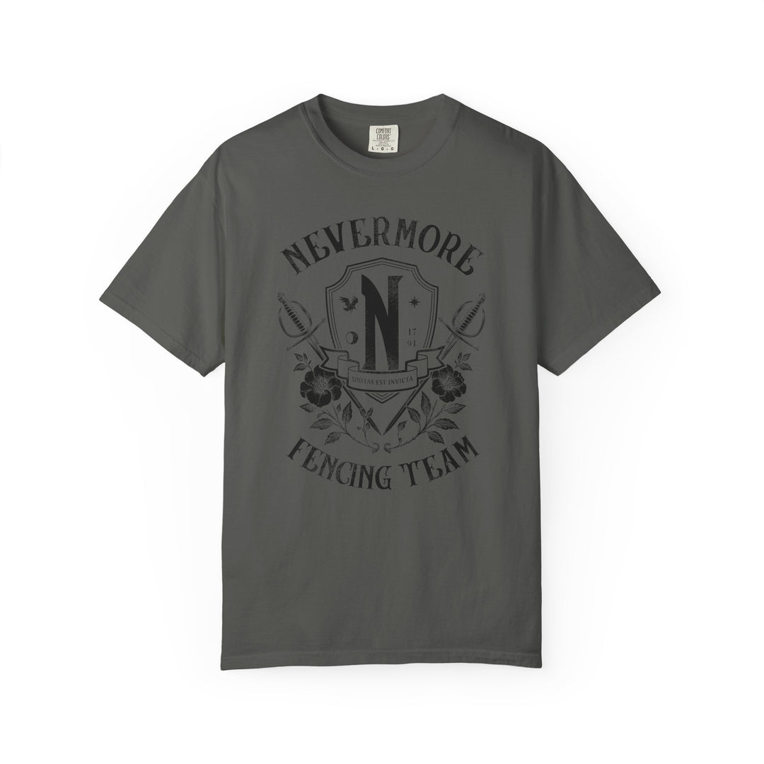 Nevermore Fencing Team Womens WUNDERLAND Backyard Dept Halloween Booteek Short Sleeve Tee