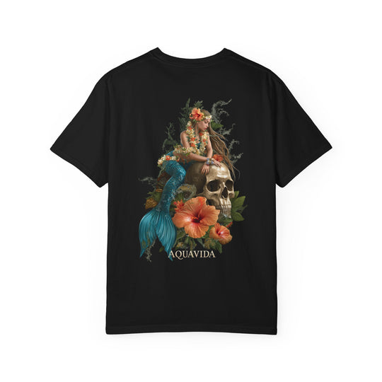 SIREN'S FATE Mermaid Skull Mens AQUA VIDA Short Sleeve Tee