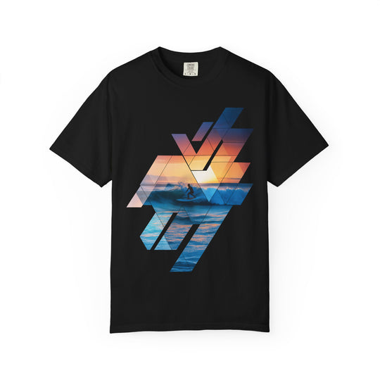 Geo Surfer Sunset Mens AQUA VIDA Short Sleeve Tee