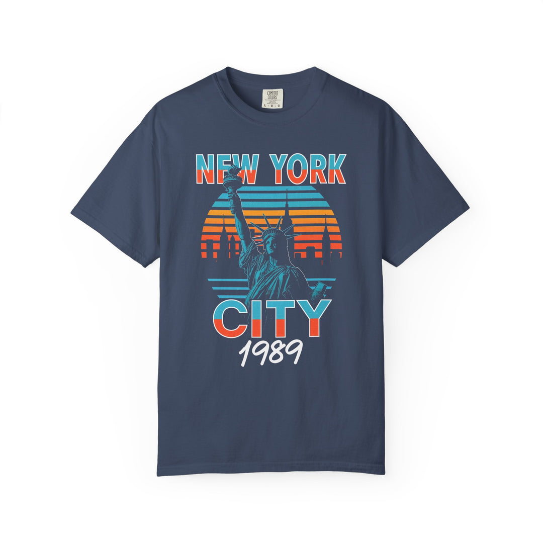 New York City Liberty 1989 Vintage Mens WUNDERLAND Heritage Short Sleeve Tee