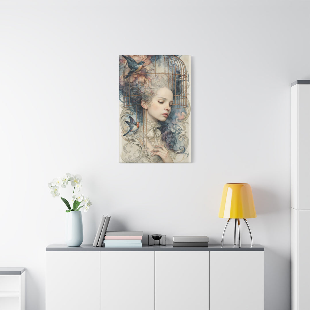 The Caged Bird Sings Canvas Wall Art