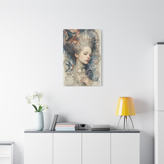 The Caged Bird Sings Canvas Wall Art