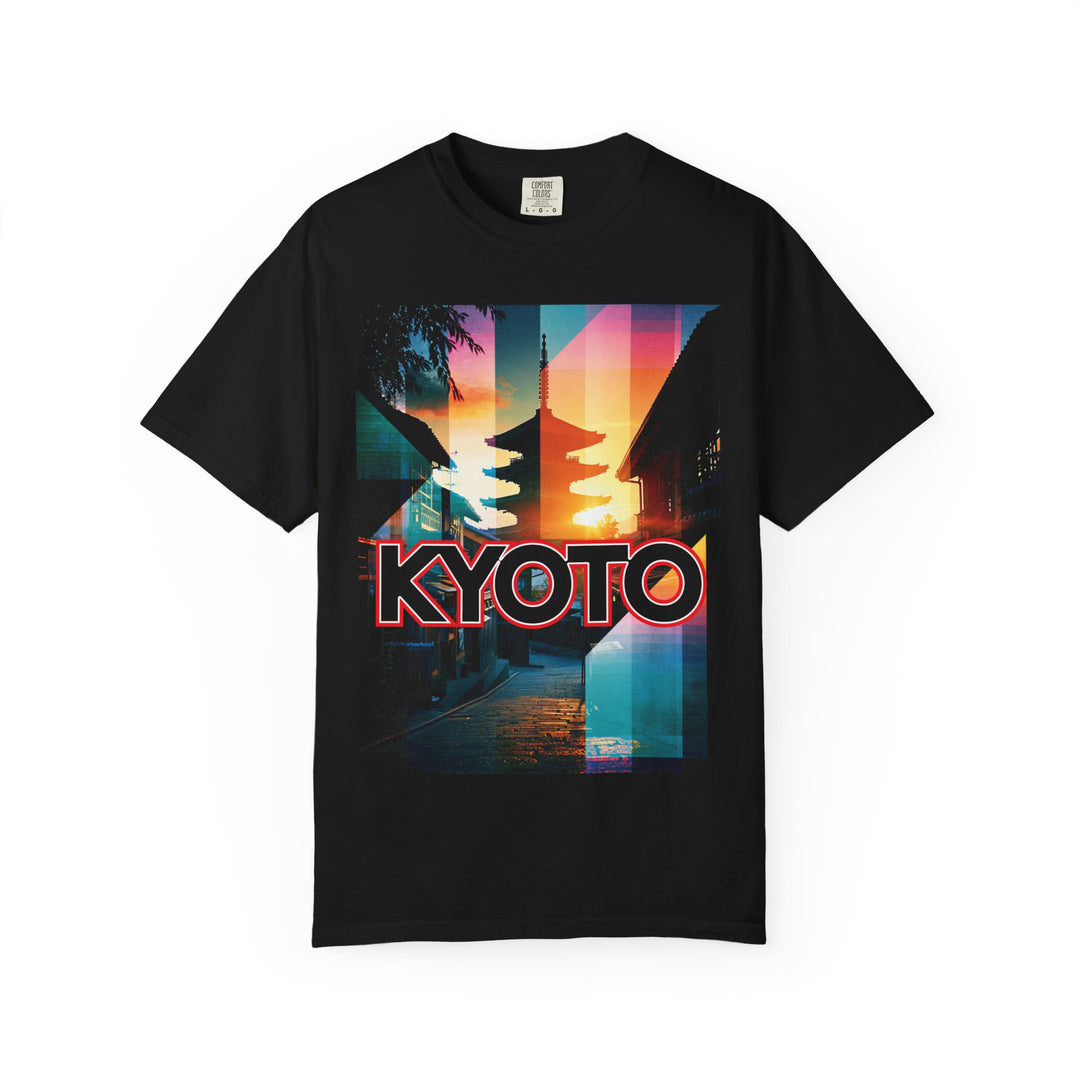 Kyoto Sunset Retro Neon Japan Mens WUNDERLAND Vibes Short Sleeve Tee