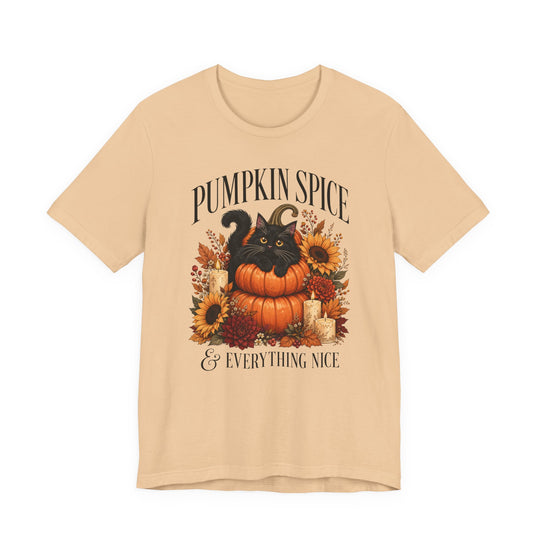 Pumpkin Spice &amp; Everything Nice Foral Cat Women&