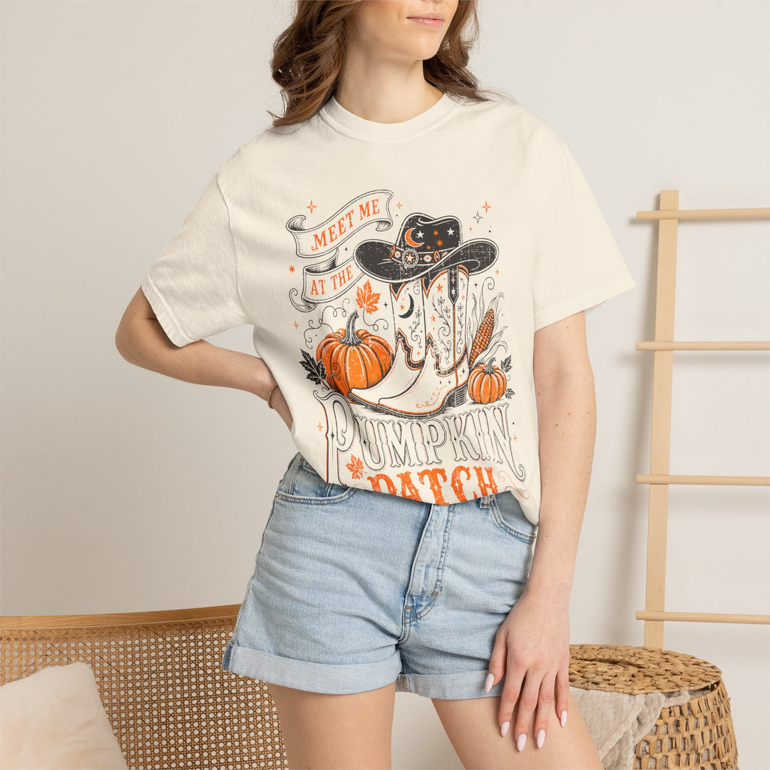 Meet Me At The Pumpkin Patch Womens WUNDERLAND Halloween Booteek Short Sleeve Tee