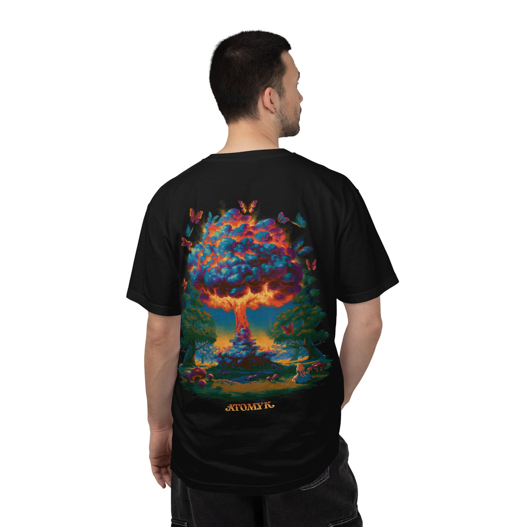 Atomic Wonderland Mushroom Cloud in Fantasy Land Mens ATOMYK Short Sleeve Tee