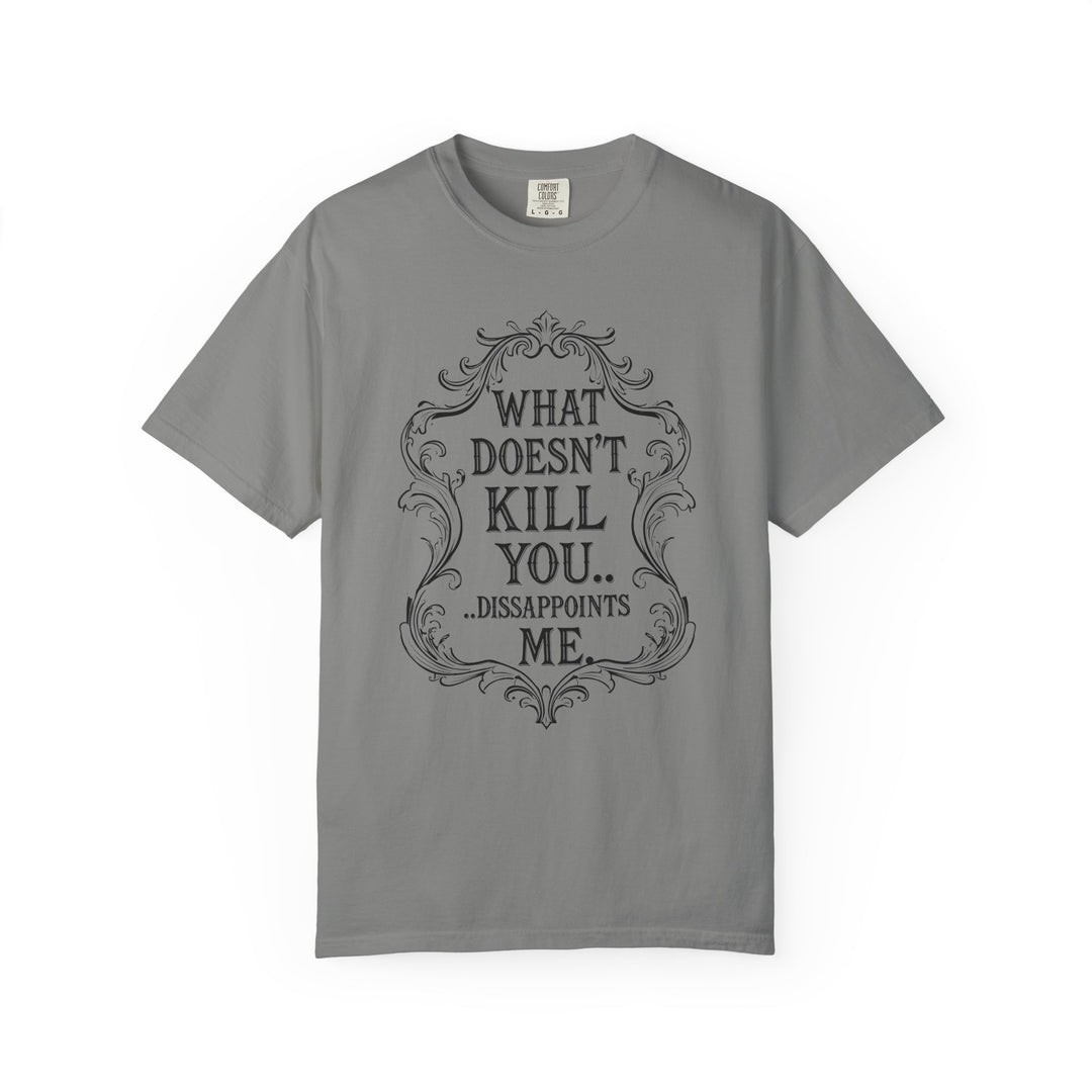 What Doesn't Kill You Womens WUNDERLAND Backyard Dept Halloween Booteek Short Sleeve Tee