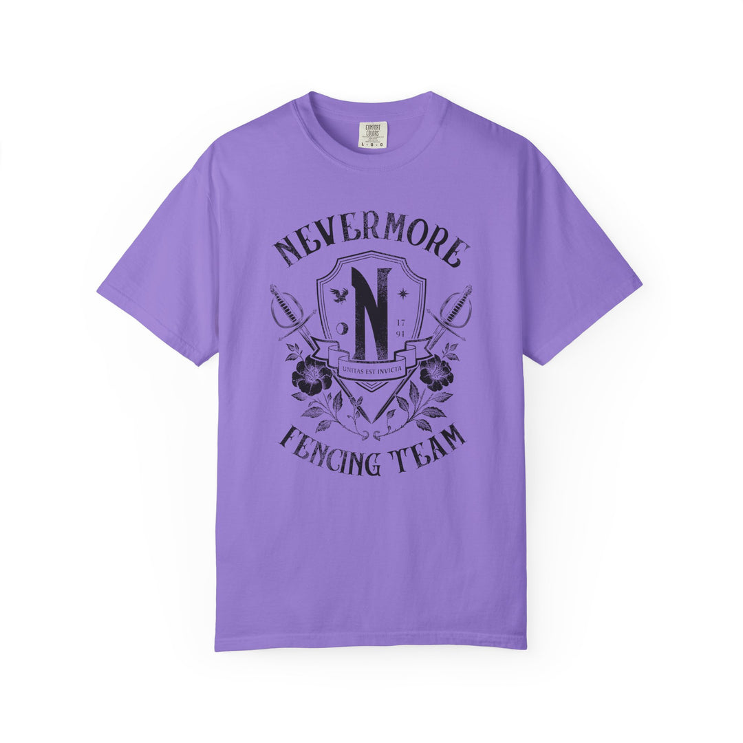 Nevermore Fencing Team Womens WUNDERLAND Backyard Dept Halloween Booteek Short Sleeve Tee