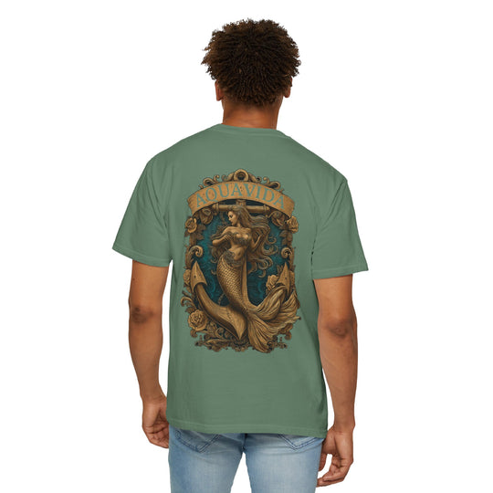 Mermaid Crest Mens AQUA VIDA Short Sleeve Tee