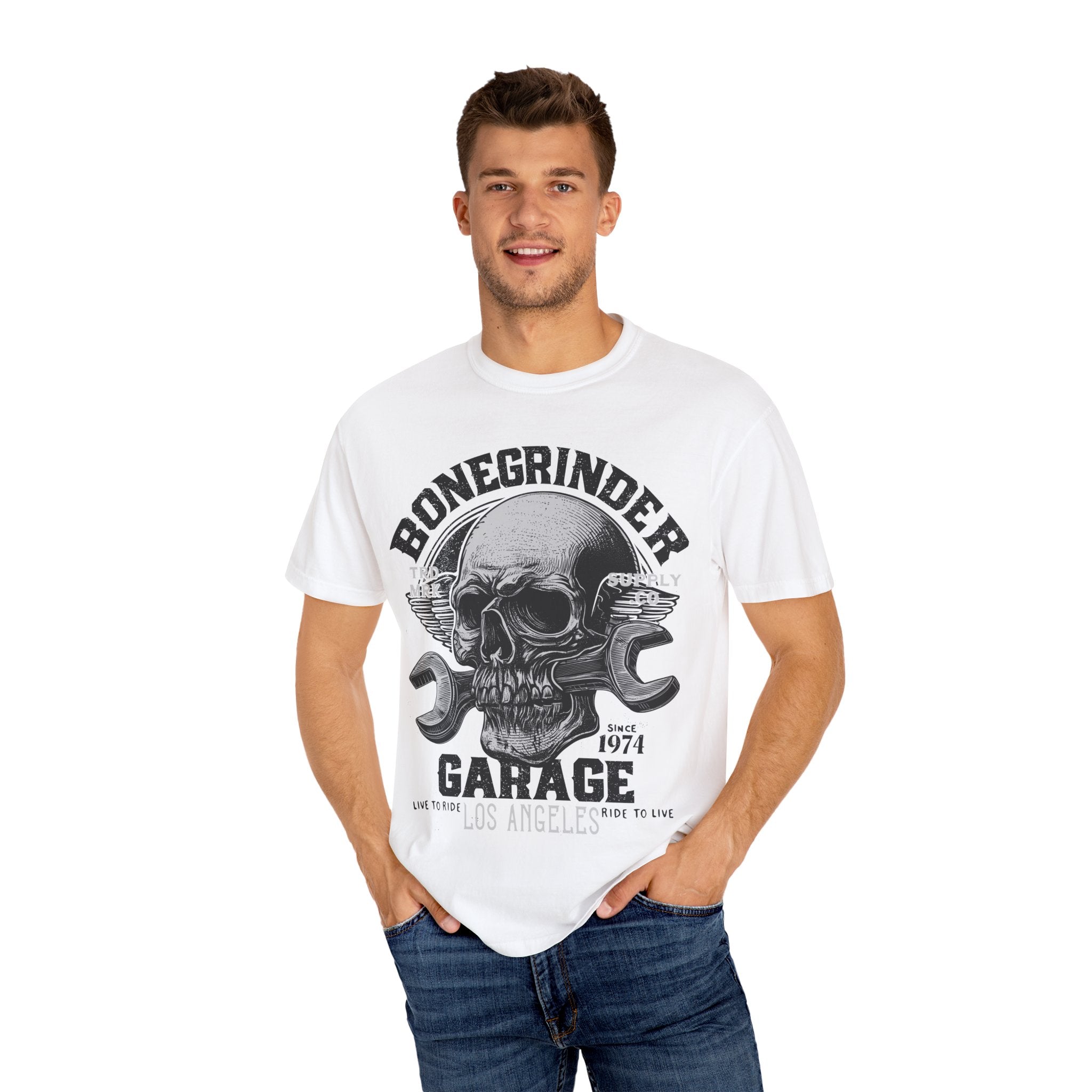 BONEGRINDER GARAGE Mens WUNDERLAND Short Sleeve Tee