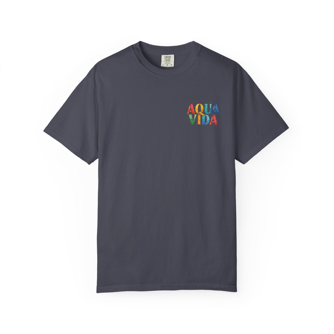 Sunset Waves Stained Glass Mens AQUA VIDA Short Sleeve Tee