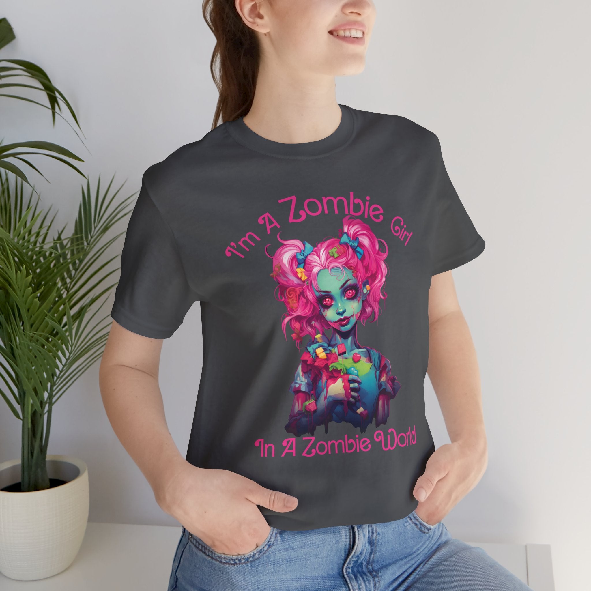 I’m a Zombie Girl Womens Halloween Booteek Jersey Short Sleeve Tee