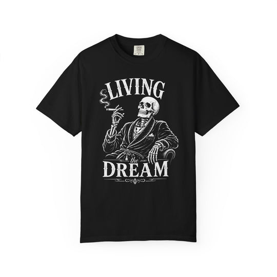 Living The Dream Lounge Skeleton Mens WUNDERLAND Halloween Booteek Short Sleeve Tee