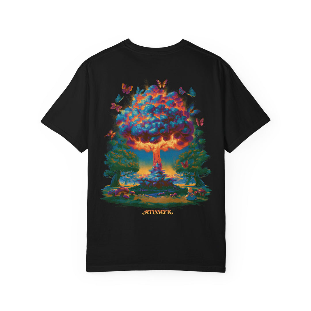 Atomic Wonderland Mushroom Cloud in Fantasy Land Mens ATOMYK Short Sleeve Tee