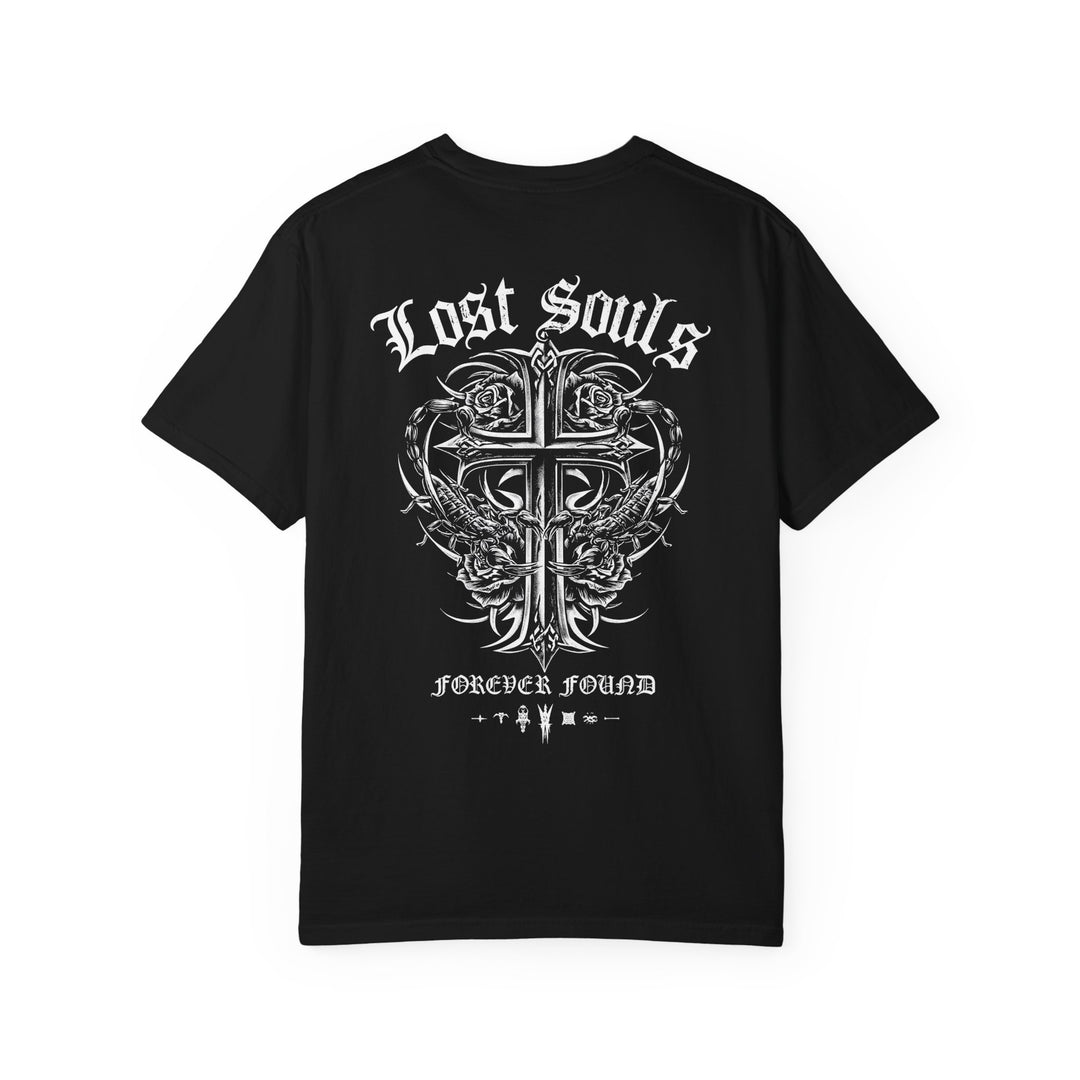 "Lost Souls" Cross Gothic Mens WUNDERLAND Heritage Short Sleeve Tee