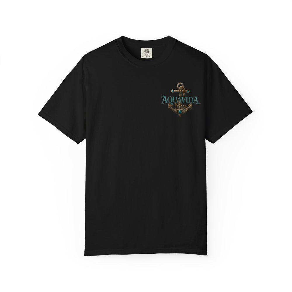 Captain Pirate Skull Mens AQUA VIDA Short Sleeve Tee