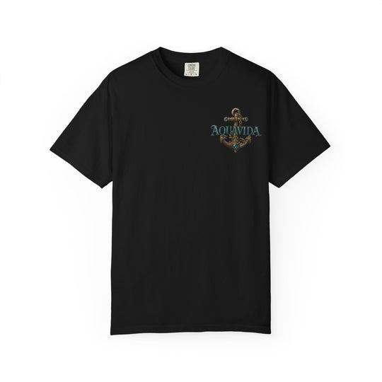 Captain Pirate Skull Mens AQUA VIDA Short Sleeve Tee