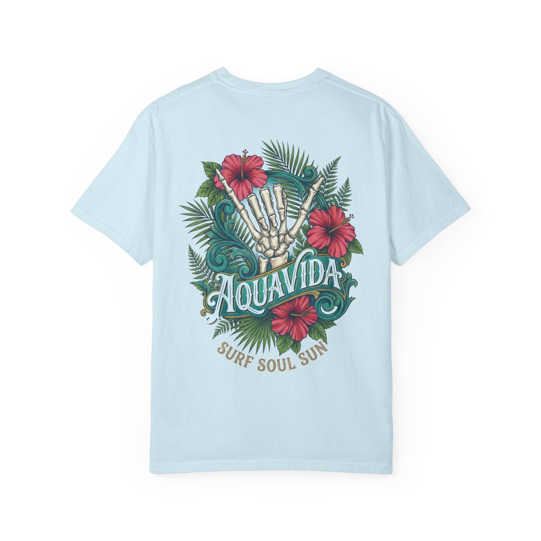 Hangin Loose Tropical Surf Mens AQUA VIDA Short Sleeve Tee