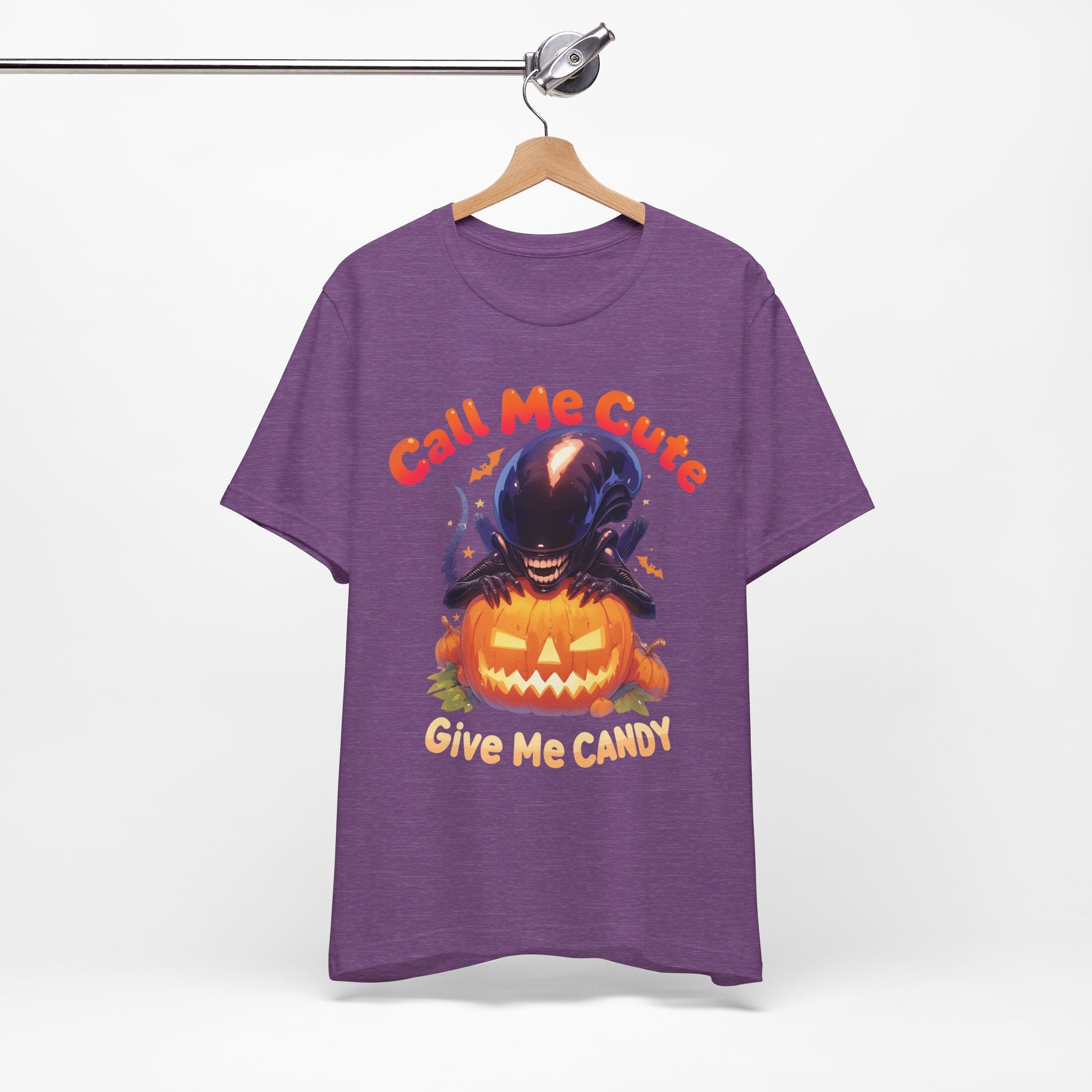 Call Me Cute Give Me Candy Womens Halloween Booteek Jersey Short Sleeve Tee