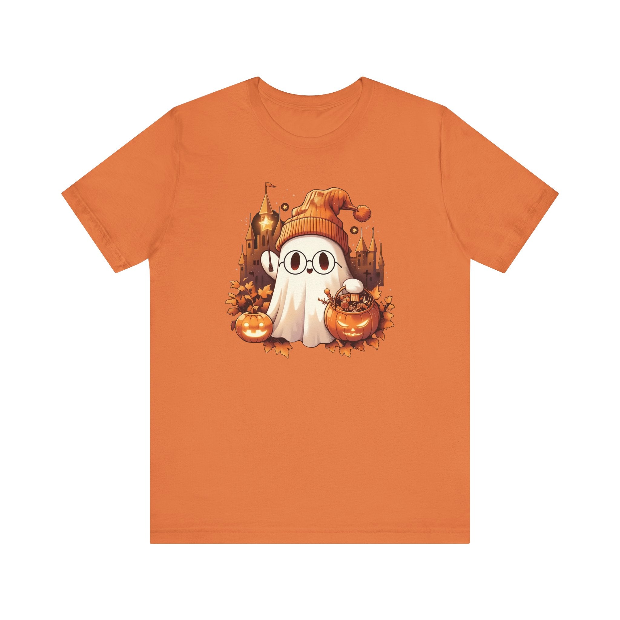 Magic Castle Ghost Womens Halloween Booteek Jersey Short Sleeve Tee