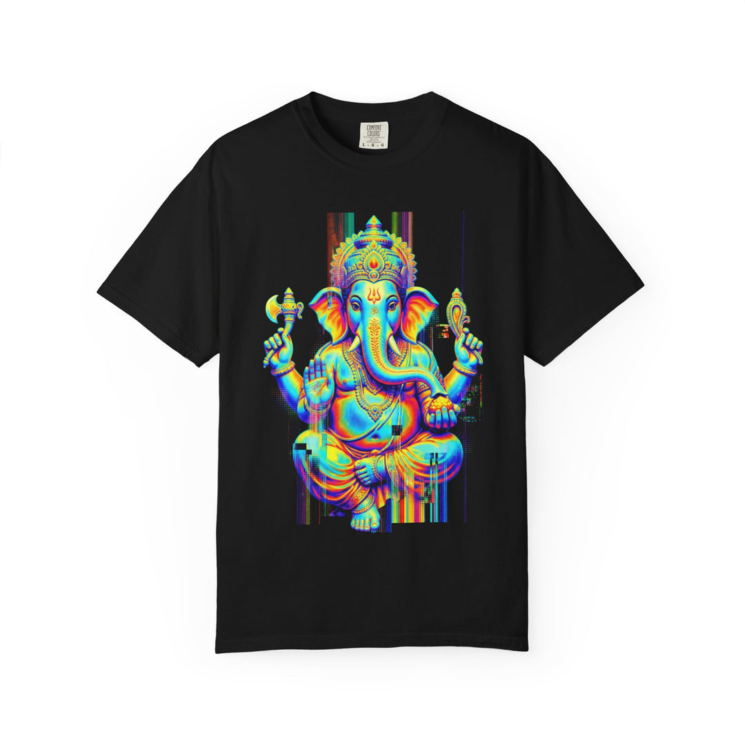 Glitched Ganesh, Thermo Colored Deity Mens WUNDERLAND Vibes Short Sleeve Tee