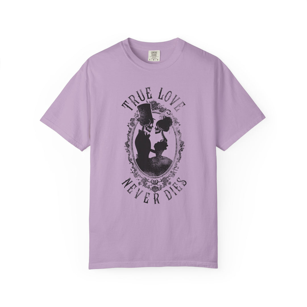 True Love Never Dies Womens WUNDERLAND Backyard Dept Halloween Booteek Short Sleeve Tee