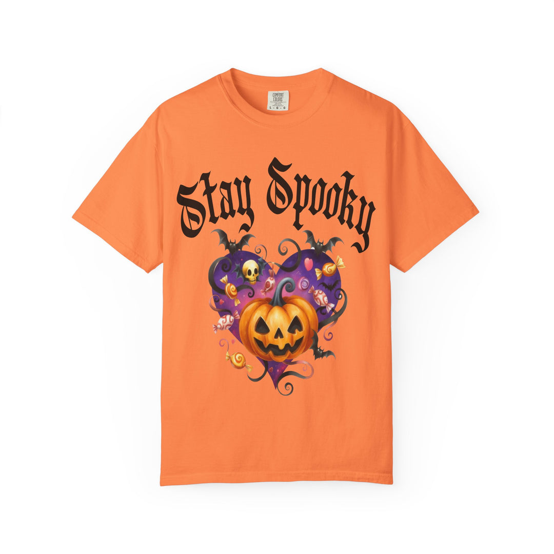 Stay Spooky Gothic Pumpkin Heart Womens WUNDERLAND Backyard Dept Halloween Booteek Short Sleeve Tee
