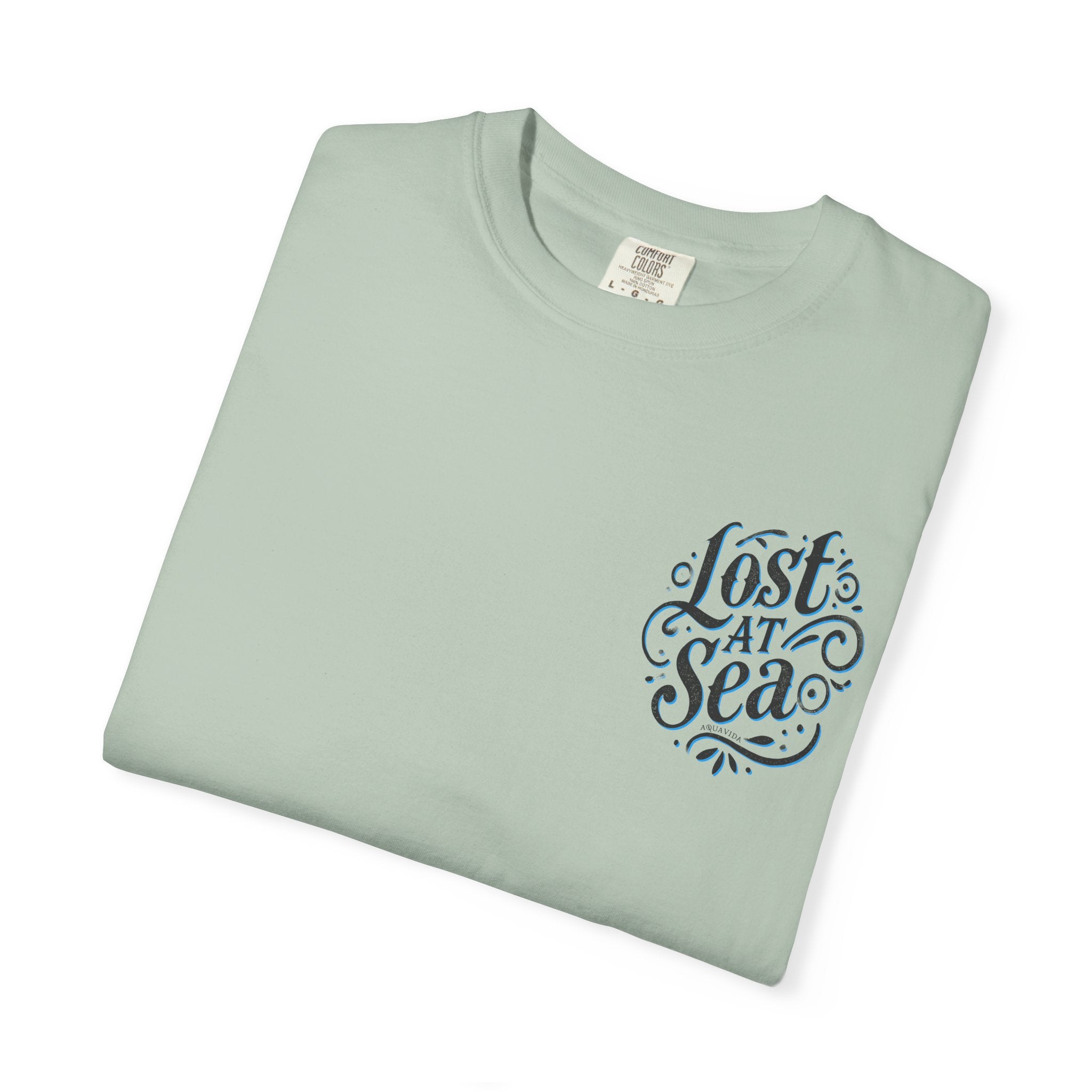 LOST AT SEA NAUTICAL COMPASS SKULLS Mens AQUA VIDA Short Sleeve Tee