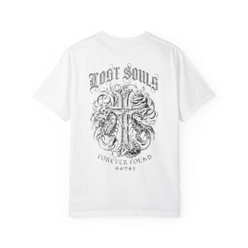 "Lost Souls" Cross Gothic Mens WUNDERLAND Heritage Short Sleeve Tee