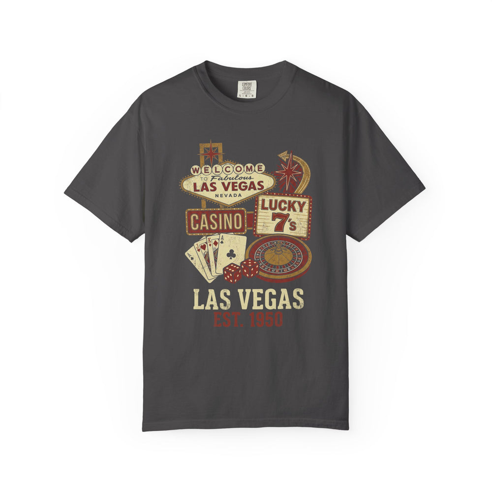 Las Vegas CASINO Signs Mens WUNDERLAND Heritage Short Sleeve Tee
