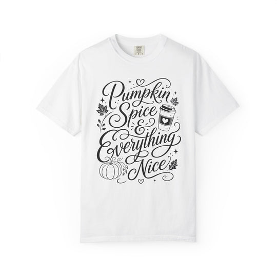 Pumpkin Spice &amp; Everything Nice Womens WUNDERLAND Halloween Booteek Short Sleeve Tee