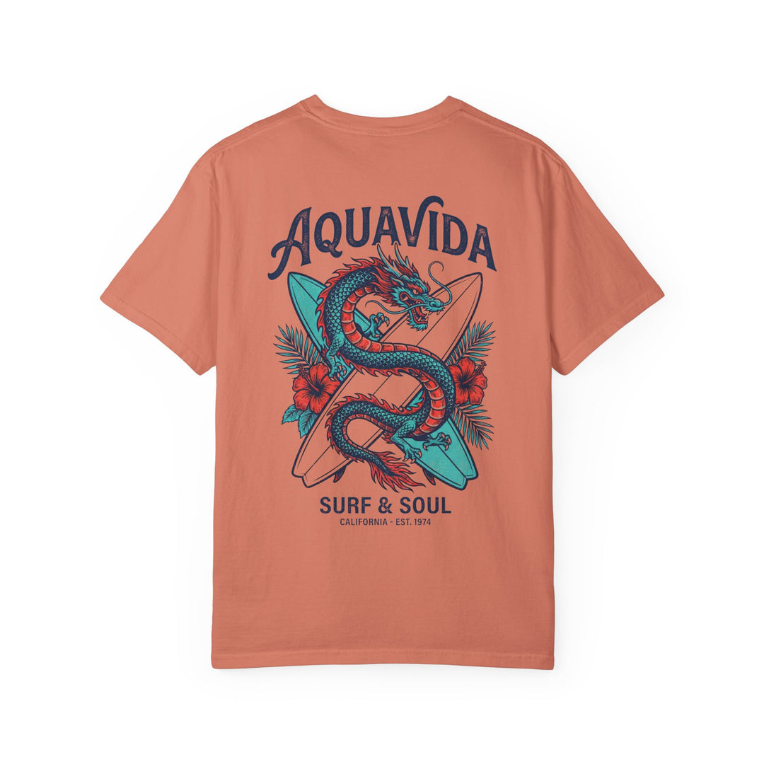 Aqua Tropical Dragon Mens AQUA VIDA Short Sleeve Tee