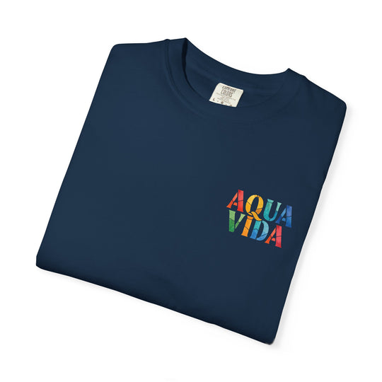 Sunset Waves Stained Glass Mens AQUA VIDA Short Sleeve Tee