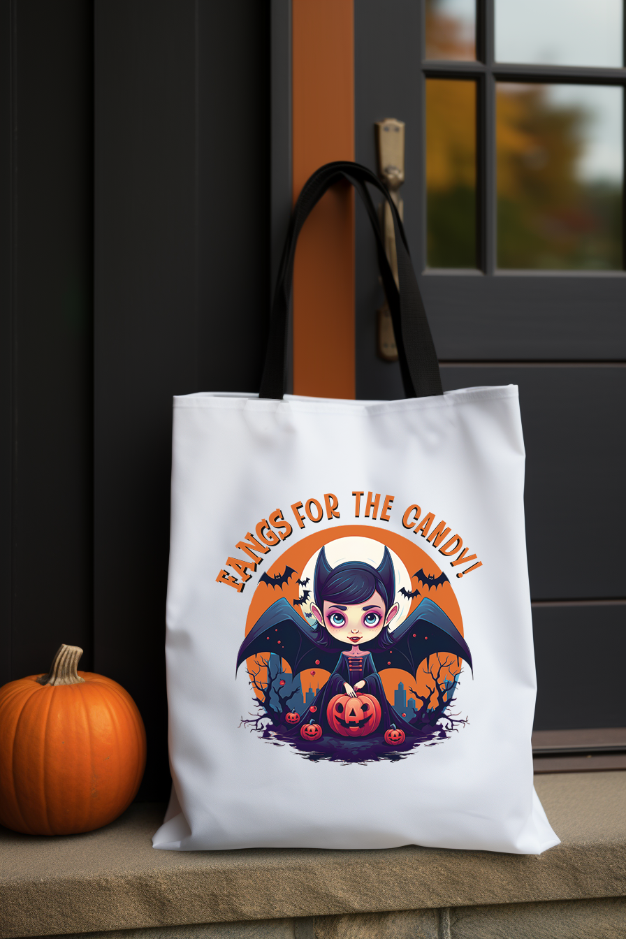 Fangs For The Candy Trick or Treat Tote