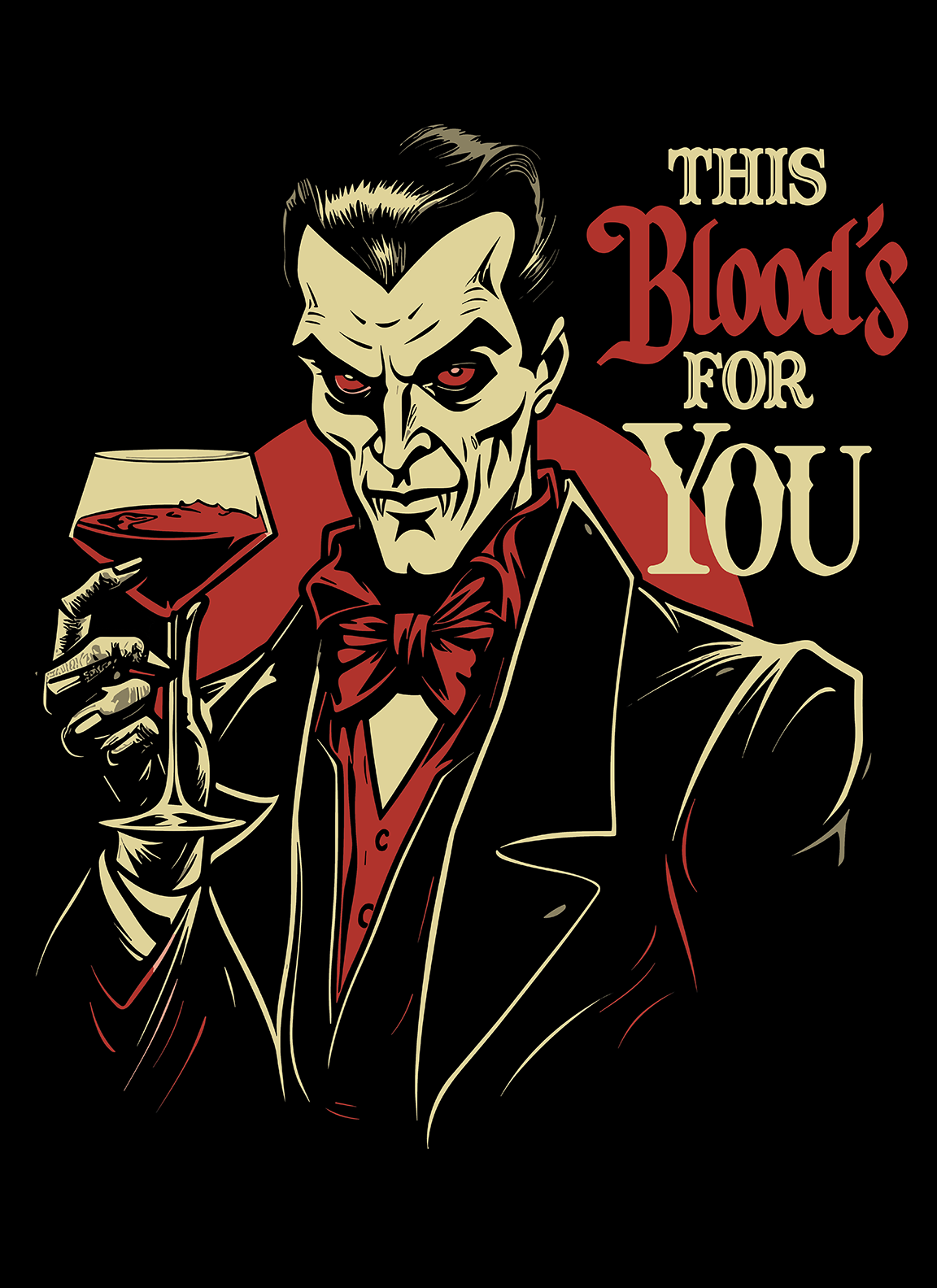 This Blood's For You Mens Halloween Graphic Tee