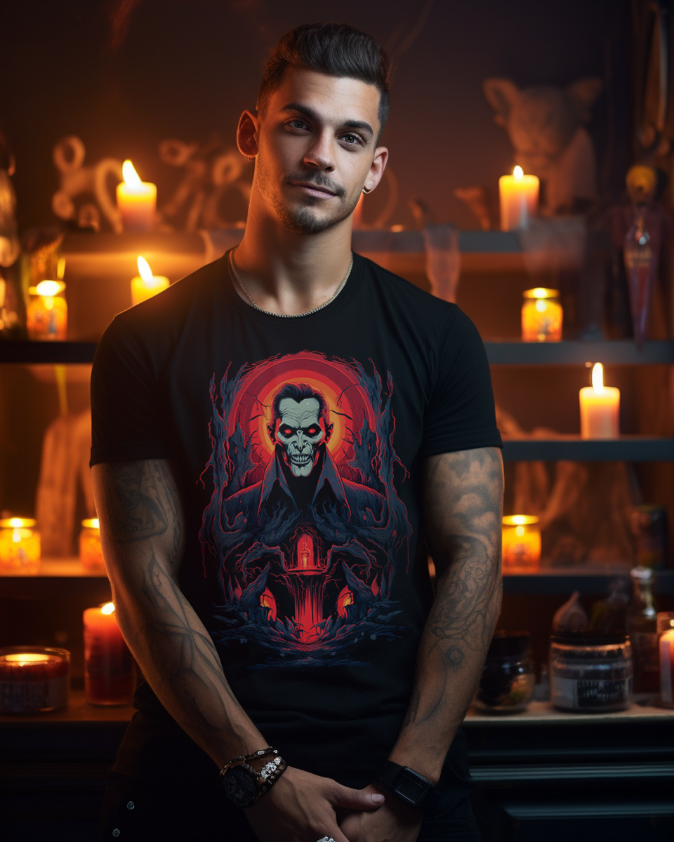 Vampyre Mens Halloween Graphic Tee